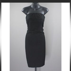Helmut land black midi dress